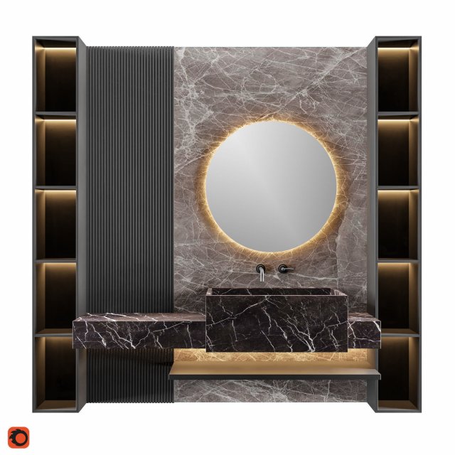 luxury - wash basin 05 Modelo 3D .c4d .max .obj .3ds .fbx .stl .blend 