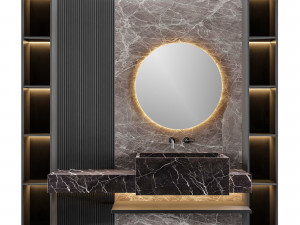luxury - wash basin 05 3D Model
