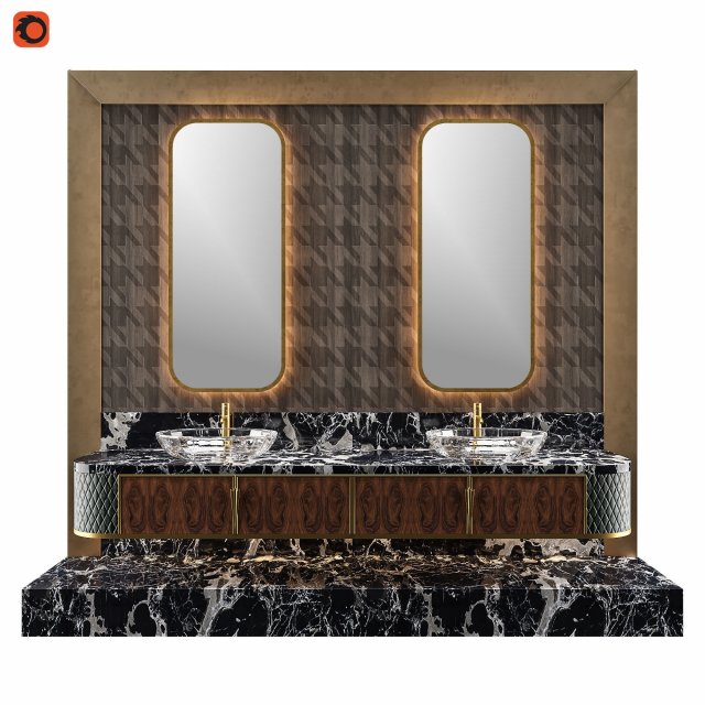 luxury - wash basin 06 3D Model .c4d .max .obj .3ds .fbx .stl .blend 