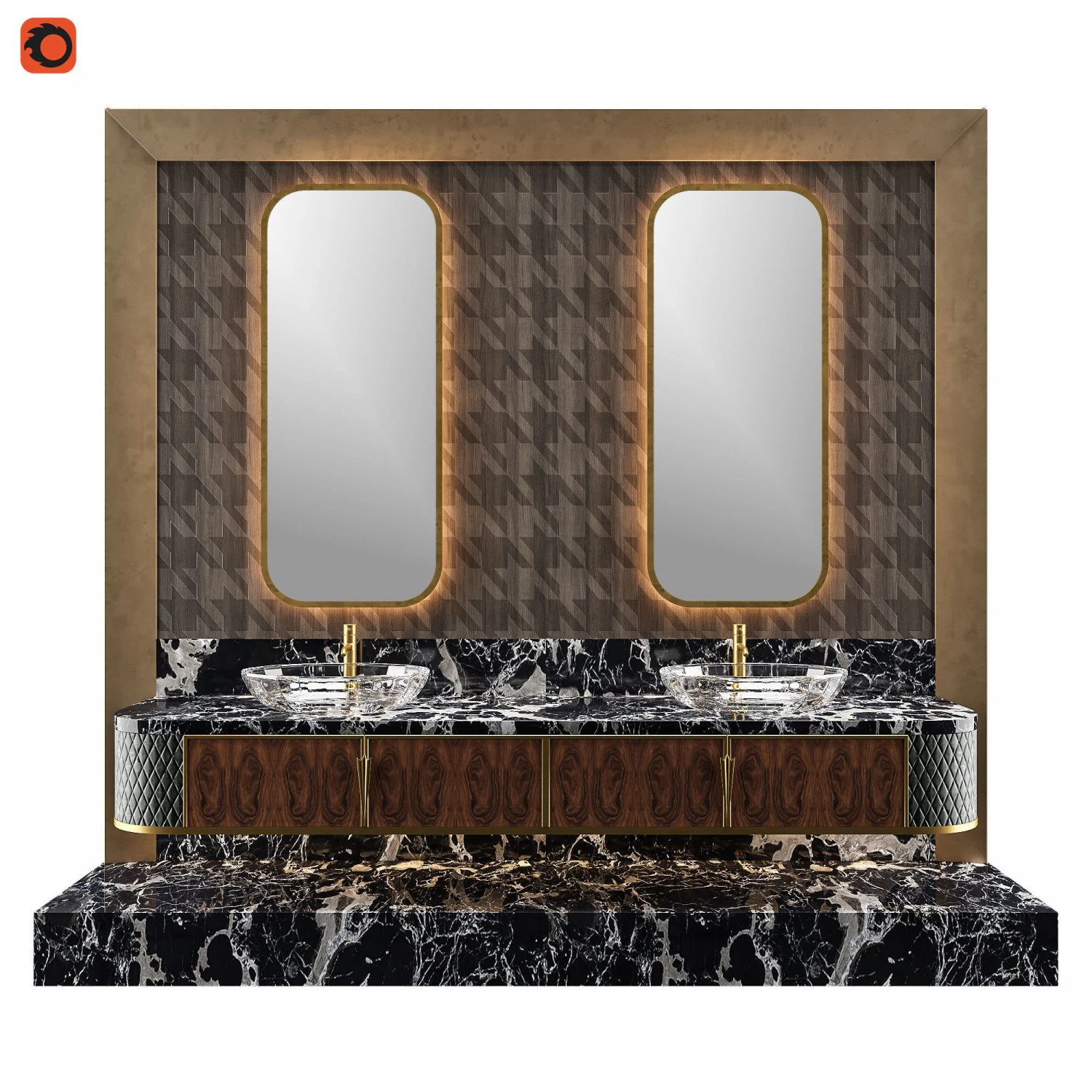 luxury - wash basin 06 3D Model .c4d .max .obj .3ds .fbx .stl .blend 