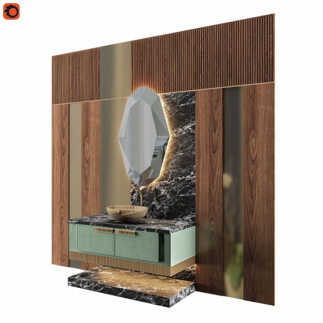 luxury - wash basin 08 3D Модель .c4d .max .obj .3ds .fbx .stl .blend 