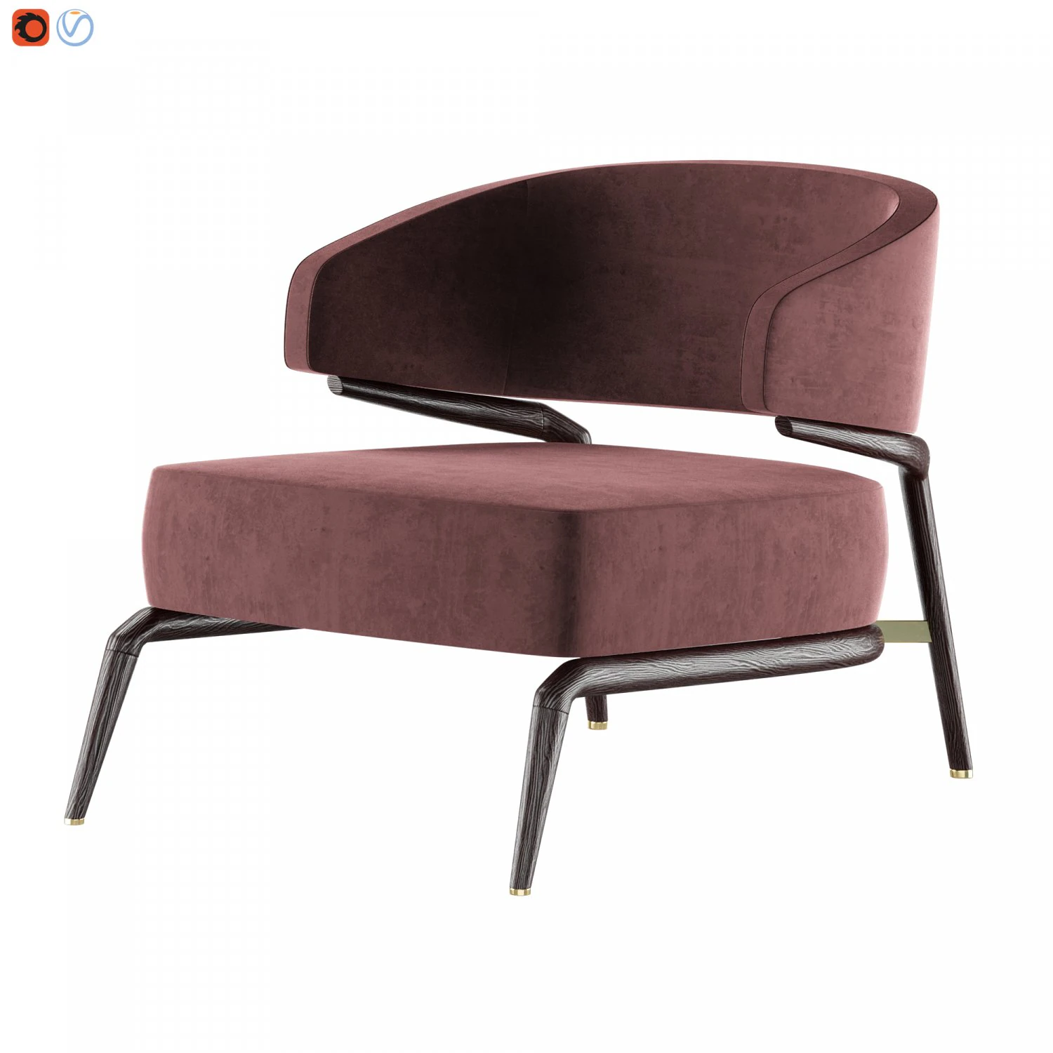 haines - armchair 3D Model .c4d .max .obj .3ds .fbx .stl .blend 