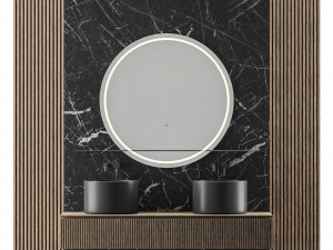 a stunning dark bathroom 3Dモデル