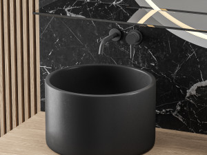 a stunning dark bathroom Model 3D