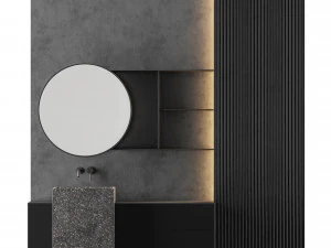 nowoczesna - szara łazienka02 Model 3D