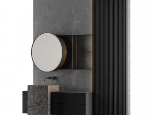 modern - gray bathroom02 3D Model
