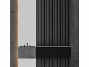 modern - bathroom black Modello 3D