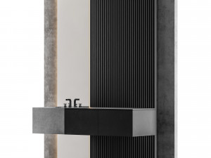 modern - bathroom black 3Dモデル