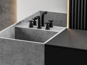 modern - bathroom black 3Dモデル