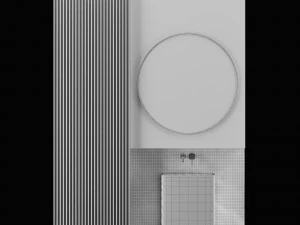 modern - black marble bathroom 3D Model