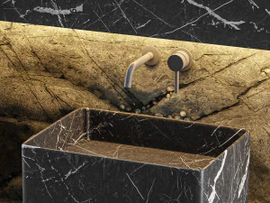 modern - black marble bathroom 3D Model