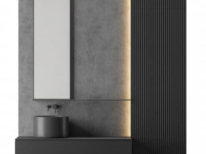 modern - gray bathroom 3D Model