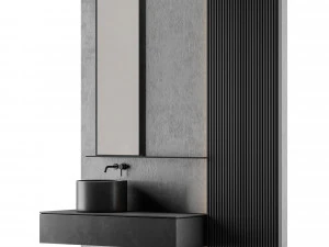 modern - gray bathroom 3D Model