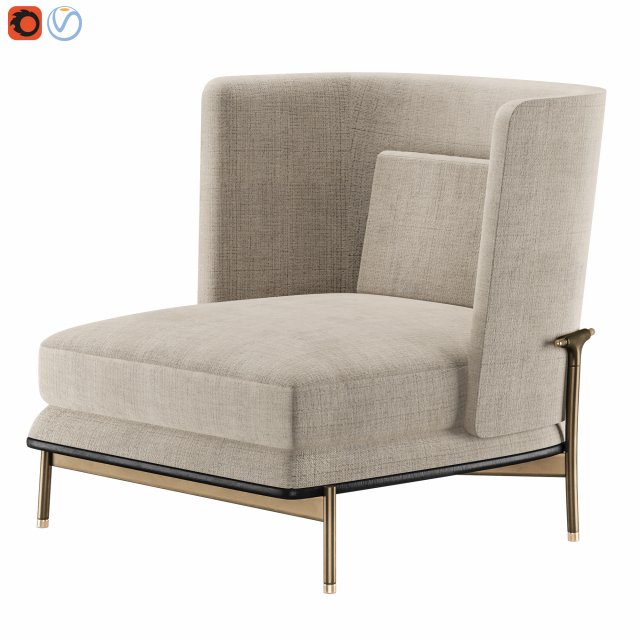 gae - armchair Modello 3D .c4d .max .obj .3ds .fbx .stl .blend 