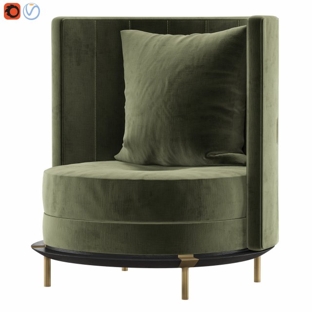 estee - armchair 3D 模型 .c4d .max .obj .3ds .fbx .stl .blend 
