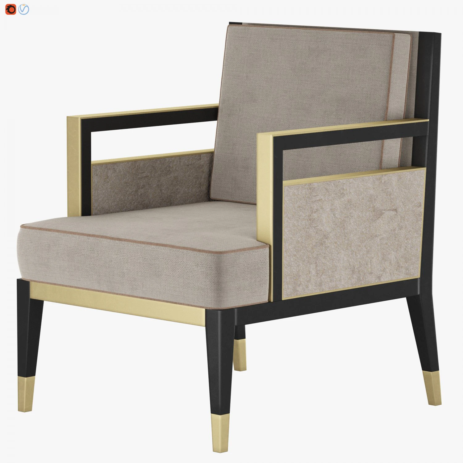 montreal - armchair 3D Model .c4d .max .obj .3ds .fbx .stl .blend 