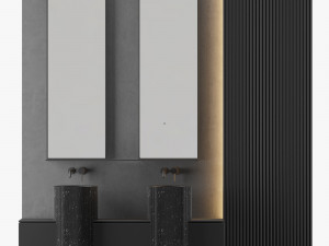 modern - gray bathroom03 Modèle 3D