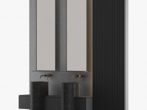 modern - gray bathroom03 Modelo 3D