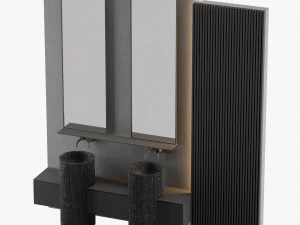 modern - gray bathroom03 3D Model