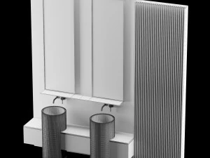 modern - gray bathroom03 3D Model