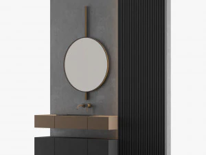 modern - gray bathroom04 3D Model
