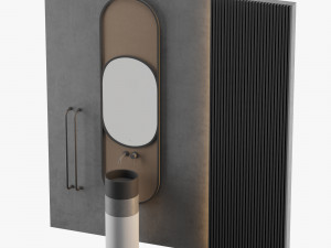 modern - gray bathroom05 3D Model