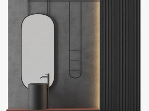 modern - gray bathroom06 3D Model