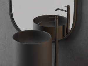 modern - gray bathroom06 3D Model