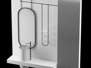 modern - gray bathroom06 3D Model