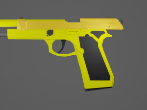beretta 92 lowpoly Modello 3D