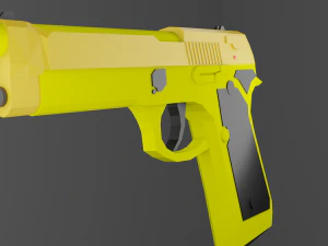 beretta 92 lowpoly Modello 3D