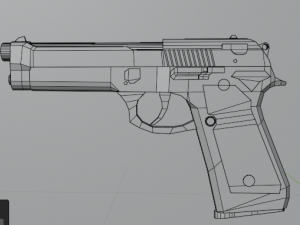 beretta 92 lowpoly 3D Модель