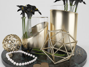 decorative set - calla lily 3D Models