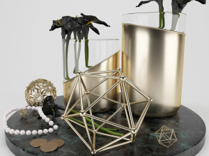 decorative set - calla lily 3D Модель