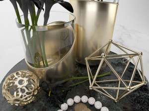 decorative set - calla lily 3D Модель