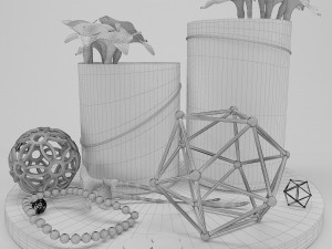 decorative set - calla lily 3D Модель