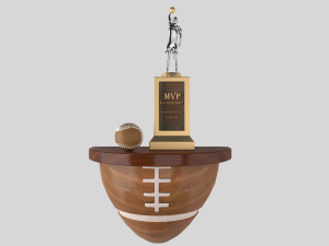 decorative set sport ball floating shelving pottery barn teen Modelo 3D