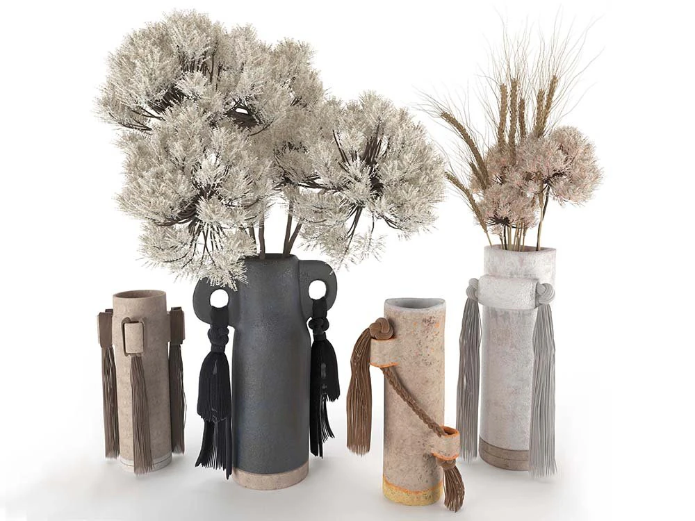 bouquet in vase 1 3D Model .c4d .max .obj .3ds .fbx .stl .blend