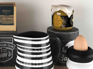 Kitchen decorative set accessories 01 3D Model
