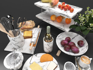 Decorative set for kitchen Modello 3D