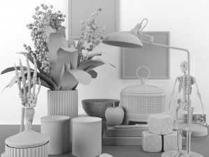 Decorative set - scandinavian and minimal Model 3D