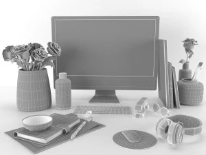 Arbeitsplatzdekoration 3D Modell