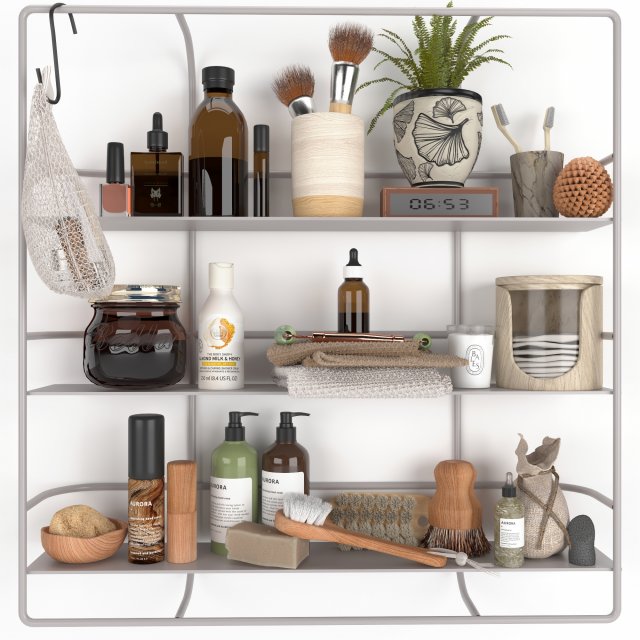 Bathroom accessories set Modello 3D .c4d .max .obj .3ds .fbx .stl .blend 