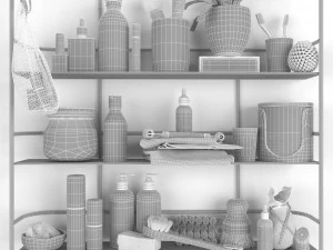 Bathroom accessories set 3D Model