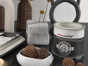 Decorative set with dried flowers Model 3D