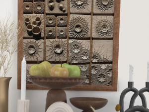 Decorative set with dried flowers Model 3D