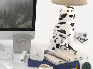 Workplace decorative set - home office 3D Model