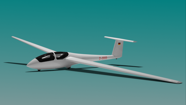 ask-21 sailplane 3D Model .c4d .max .obj .3ds .fbx .stl .blend 