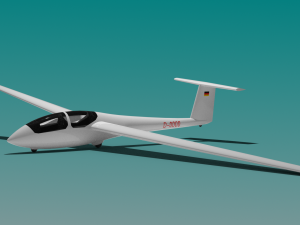 ask-21 sailplane 3D Model