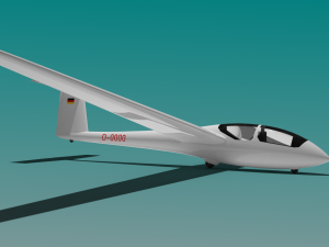 ask-21 sailplane 3D Model